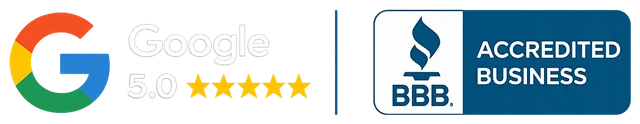 Rated 5.0 on Google and BBB Accredited Business
